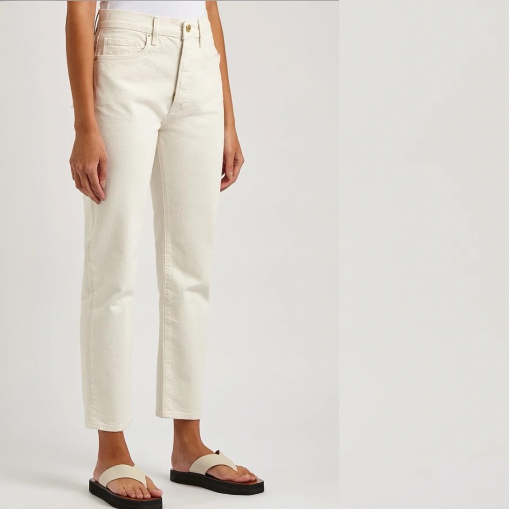 Frame Le Original Cream True Straight Jeans